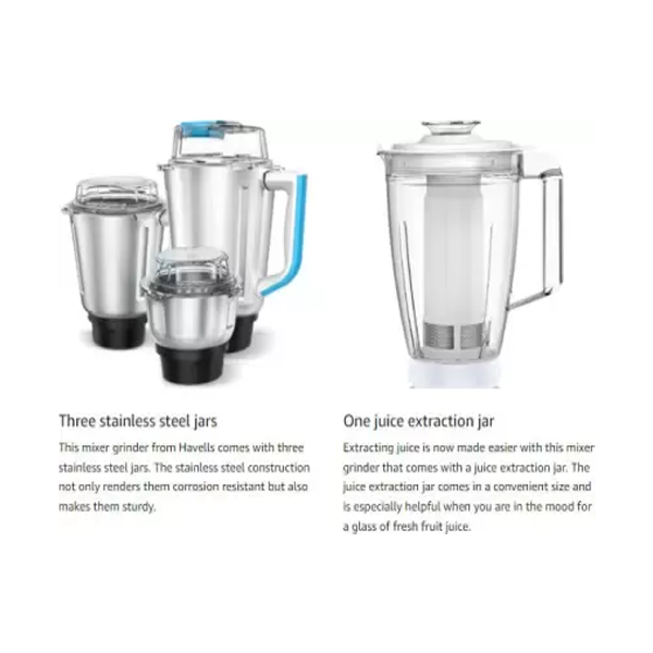 Buy Havells Momenta NV 4-JAR 750W Mixer Grinder - Vasanth and Co