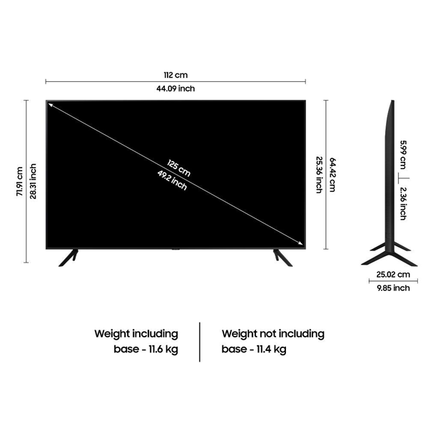 Buy Samsung 50 inch 127 cm 50CU7700 UHD Smart LED TV - Vasanth and Co