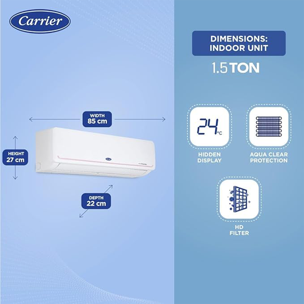 Buy Carrier 1.5 Ton 3 Star 18k Kurve Rxi Inverter R32 Inverter AC - Vasanth and Co