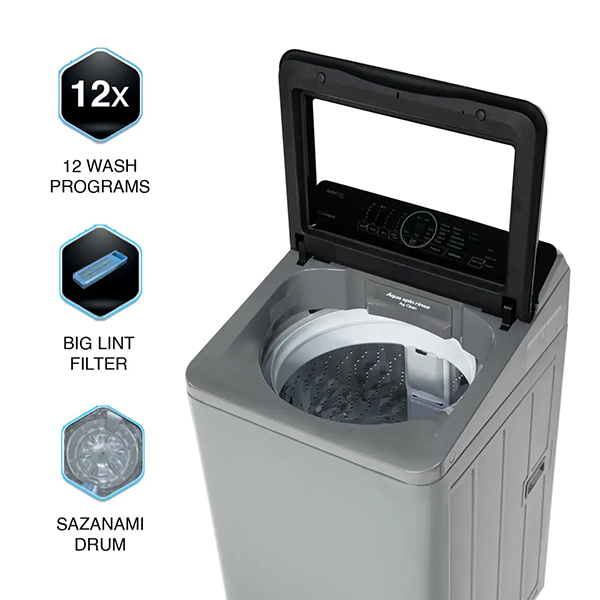Buy Panasonic 6.5 kg NA-F65X10CRB Grey Fully Automatic Top Load Washing Machine - Vasanth and Co