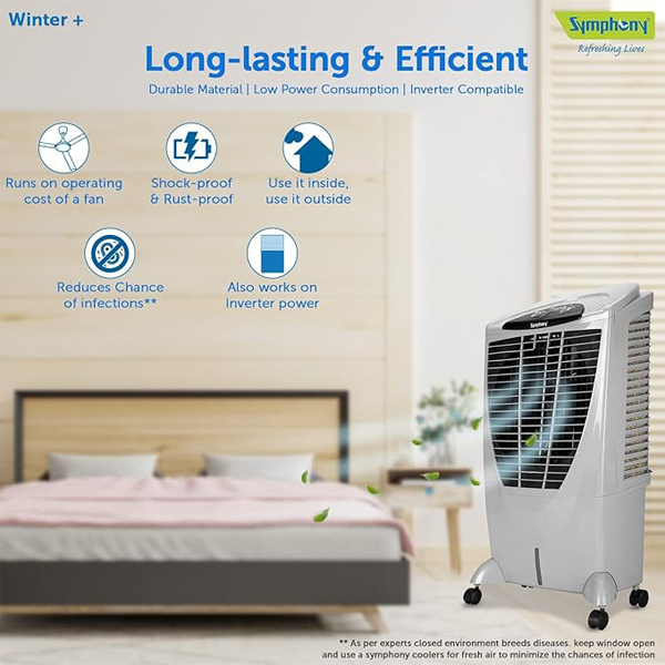 Buy Symphony 56 Litres Winter+ Desert Air Cooler - Vasanth & Co