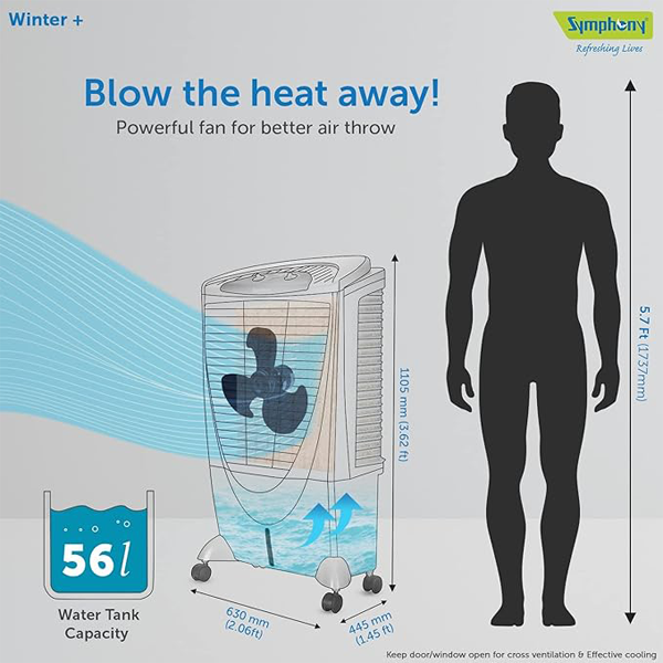 Buy Symphony 56 Litres Winter+ Desert Air Cooler - Vasanth & Co