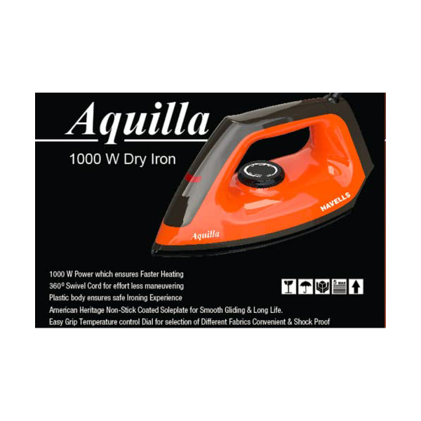 Buy Havells 1000 Watts Aquilla Dry Iron - Vasanth & Co