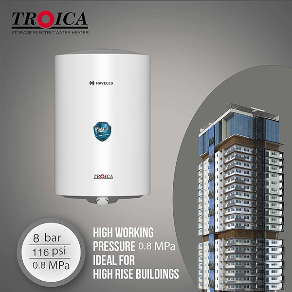 Buy Havells 15 Litres Troica Vertical Storage Water Heater - Vasanth & Co