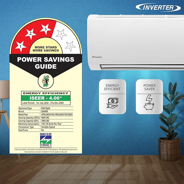 Buy Daikin 1.8 Ton 3 Star ATKL60UV16 Inverter Split Air Conditioner - Vasanth & Co
