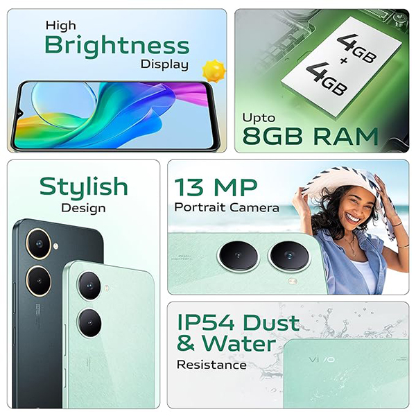 Buy Vivo Y18E 4GB RAM 64 GB Gem Green Mobile - Vasanth & Co