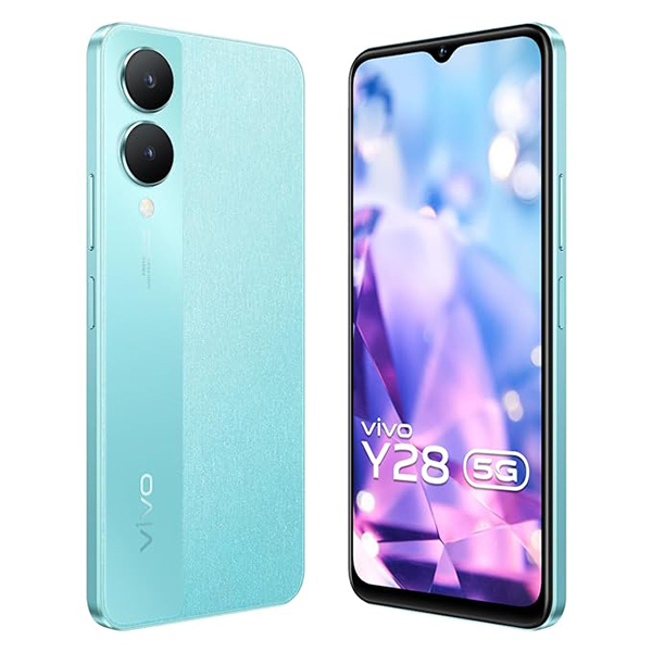 Buy Vivo Y28 5G 6 GB RAM 128 GB Glitter Aqua Mobile - Vasanth & Co