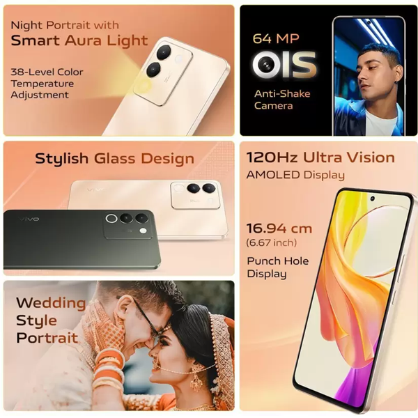 Buy Vivo Y200 5G 8GB RAM 256GB Jungle Green Mobile - Vasanth & Co