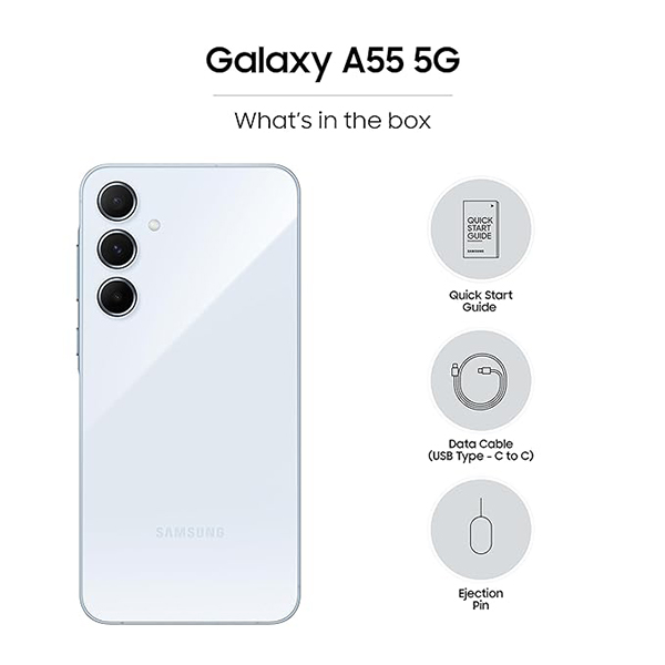 Buy Samsung Galaxy A55 5G 8 GB RAM 256 GB Awesome Iceblue Mobile Phone - Vasanth and Co