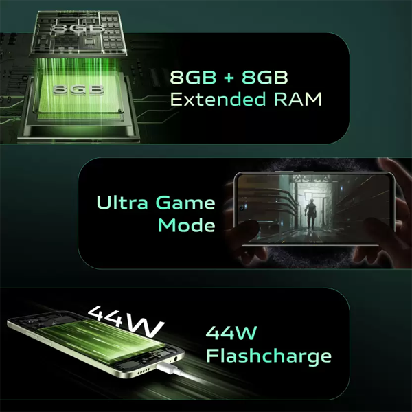 Buy Vivo T3x 5G 6 GB RAM 128 GB Celestial Green Mobile Phone - Vasanth and Co