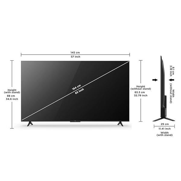 Buy TCL 65 inch 164 cm 65P635 Pro Bezel Less Full Screen Series Ultra HD 4K Smart LED Google TV - Vasanth and Co