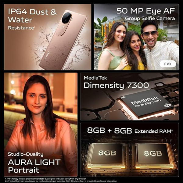 Buy Vivo V40e 5G 128 GB  8 GB RAM Mint Green Mobile - Vasanth & Co