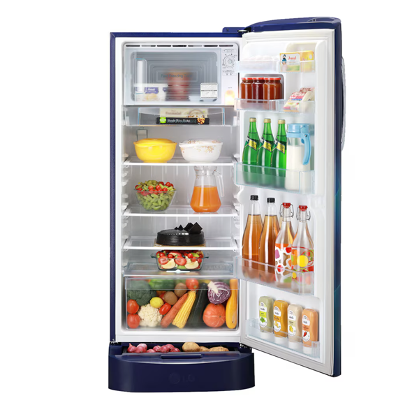 Buy LG 224L 5 Star GL-D241ABAU Blue Aurora Single Door Refrigerator - Vasanth & Co
