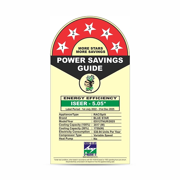 Buy Bluestar 1 Ton 5 Star ID512TNUR Inverter Split Ac - Vasanth & Co