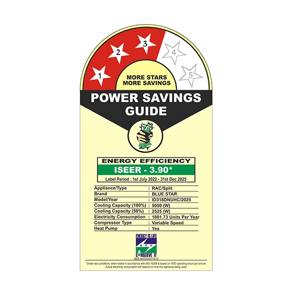 Buy Bluestar 1.5 Ton 3 Star ID318DNU Hot & Cold Inverter Ac - Vasanth & Co