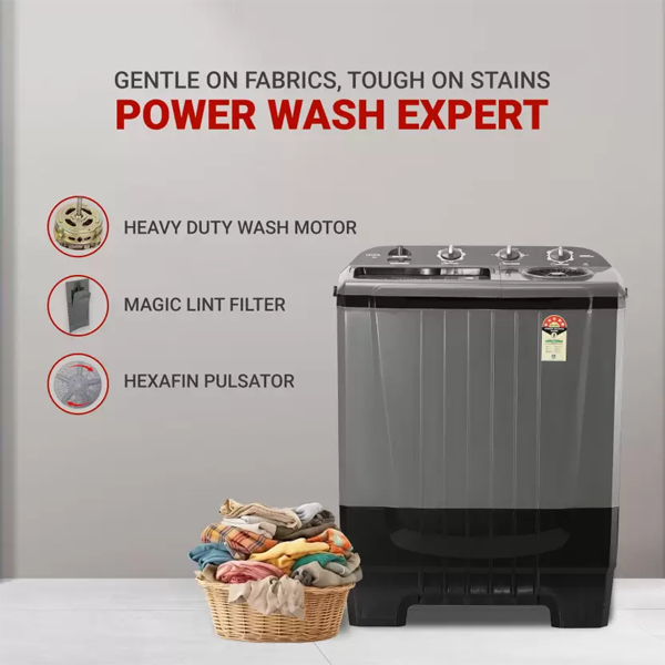 Buy Onida 8 kg 5 star S80SBXG  Semi Automatic Top Load Washing Machine - Vasanth & Co