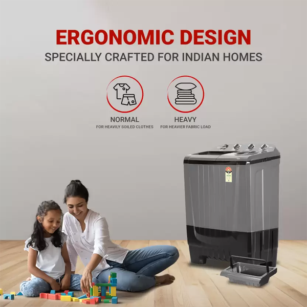 Buy Onida 8 kg 5 star S80SBXG  Semi Automatic Top Load Washing Machine - Vasanth & Co