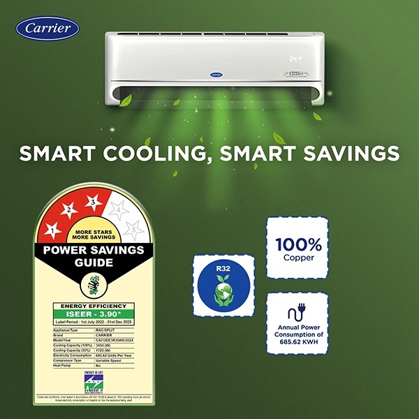 Buy Carrier 1.5 Ton 3 Star 19k Indus Fxi Inverter R32 Split Ac - Vasanth & Co