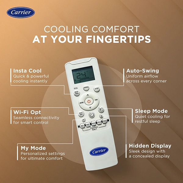 Buy Carrier 1 Ton 5 Star 12k XCEL LUMO FXi R32 Inverter Split Ac - Vasanth & Co