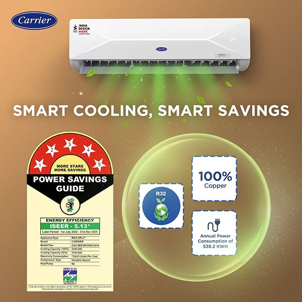 Buy Carrier 2 Ton 5 Star 24k XCEL LUMO FXi Inverter Split Ac - Vasanth & Co