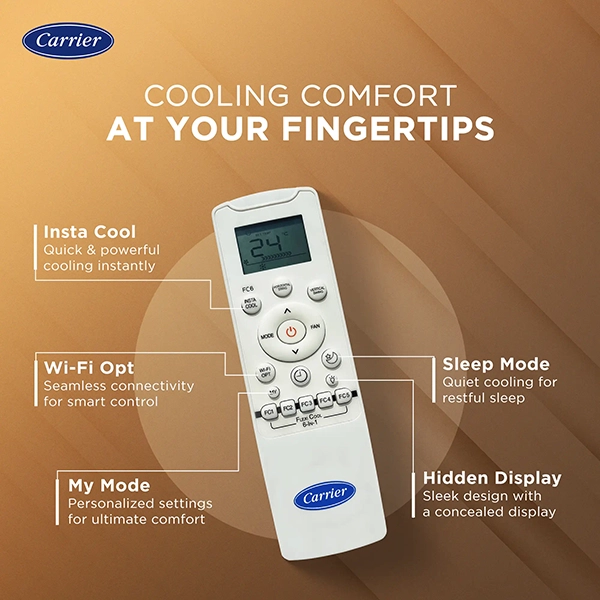 Buy Carrier 1 Ton 5 Star 12k XPERT LUMO FXi Inverter R32 Split Ac - Vasanth & Co