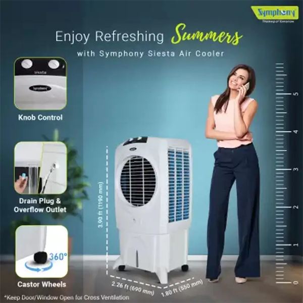Buy Symphony Master Cool 95 XL Desert Air Cooler - Vasanth & Co