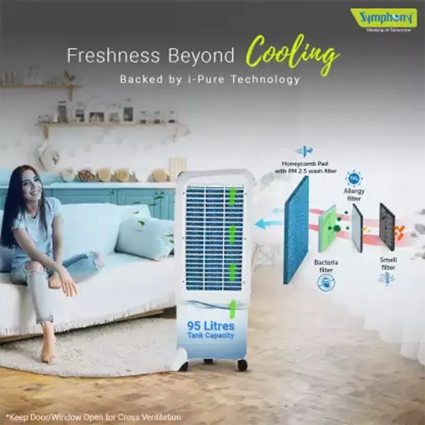 Buy Symphony Master Cool 95 XL Desert Air Cooler - Vasanth & Co