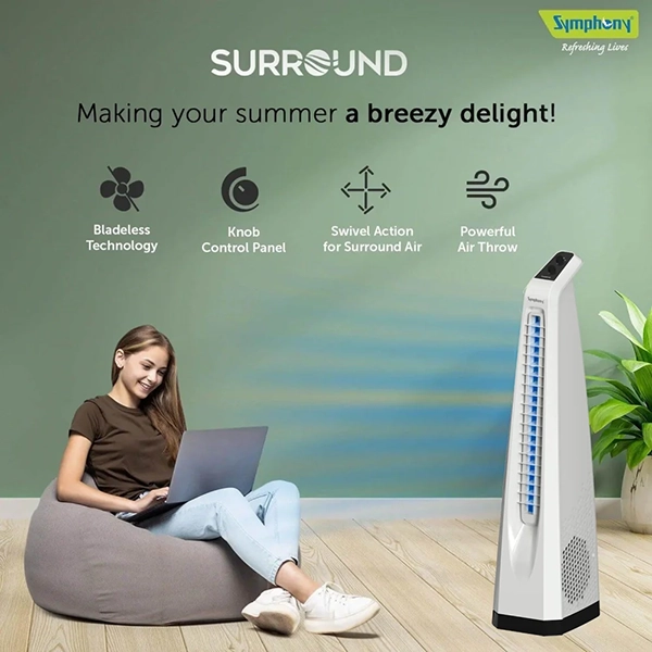 Buy Symphony Surround Bladeless Tower Fan - Vasanth & Co