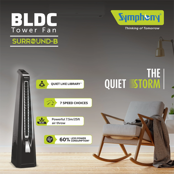 Buy Symphony Surround - B Low Noise Bladeless Tower Fan - Vasanth & Co
