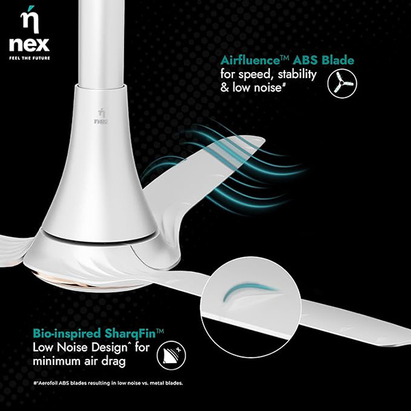 Buy Nex Dryft A90 5 Star 3 Blade BLDC Classic White Ceiling Fan - Vasanth & Co
