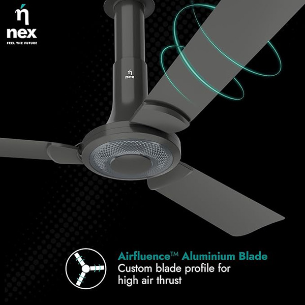 Buy Nex Glyde A40 2 Star 1200mm 3 Blade Granite Grey Ceiling Fan  - Vasanth & Co
