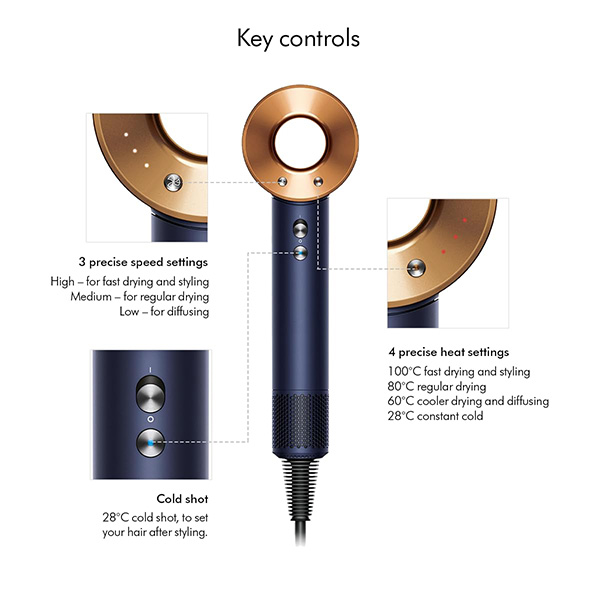 Buy Dyson SuperSonic HD08 Prussian Blue/Rich Copper Hair Dryer - Home Appliances