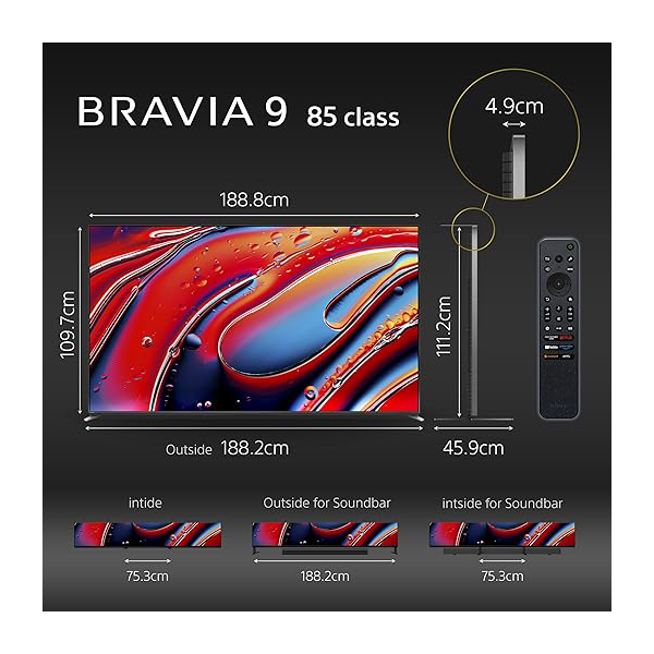 Buy Sony Bravia 9 Series 85 inch 215 cm K-85XR90 4K Ultra HD AI Smart Mini LED Google TV - Vasanth and Co