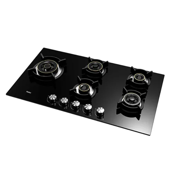 Buy Haier 5 Brass Burner HIC-905FCF-O 90cm Hybrid - Hob Gas Stove - Vasanth & Co