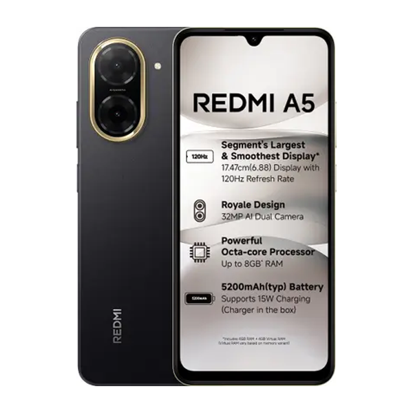 Buy Redmi A5 3GB+64GB Black Mobile - Vasanth & Co