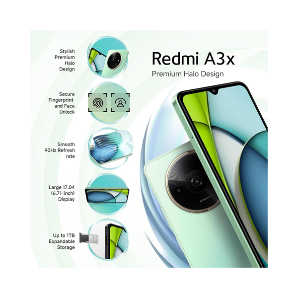 Buy Redmi A3x 4GB+128GB Ocean Green Mobile - Vasanth & Co