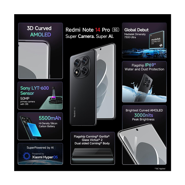 Buy Redmi Note 14 Pro+ 5G 8+128GB Fusion Purple Mobile - Vasanth & Co