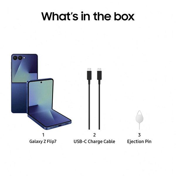 Buy Samsung Flip 7 12GB 512GB Dark Blue F766BDBE Mobiles - Vasanth & Co