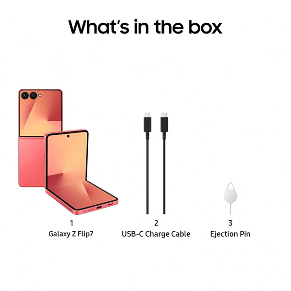 Buy Samsung Flip 7 12GB 256GB Red F766BZRA Mobiles - Vasanth & Co