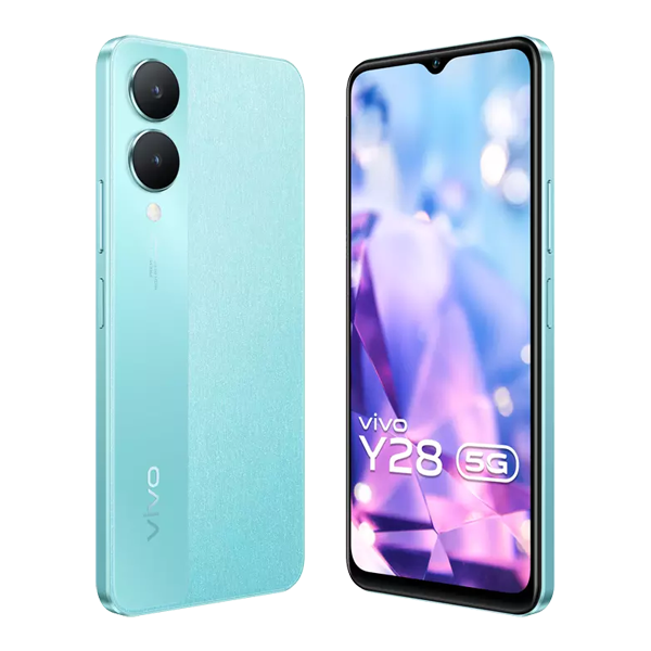 Buy Vivo Y28 5G 8GB+128GB Glitter Aqua Mobile Phone - Vasanth & Co