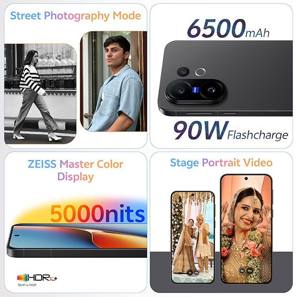 Buy Vivo X200 FE 16GB + 512GB Luxe Grey Mobile Phone - Vasanth & Co