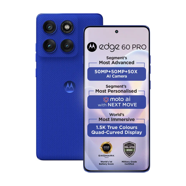 Buy Motorola Edge 60 Pro 8GB 256GB Pantone Dark Blue Mobile Phone – Vasanth & Co