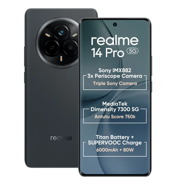 Buy Realme 14 Pro 5G 8GB 256GB Suede Grey Mobile Phone – Vasanth & Co