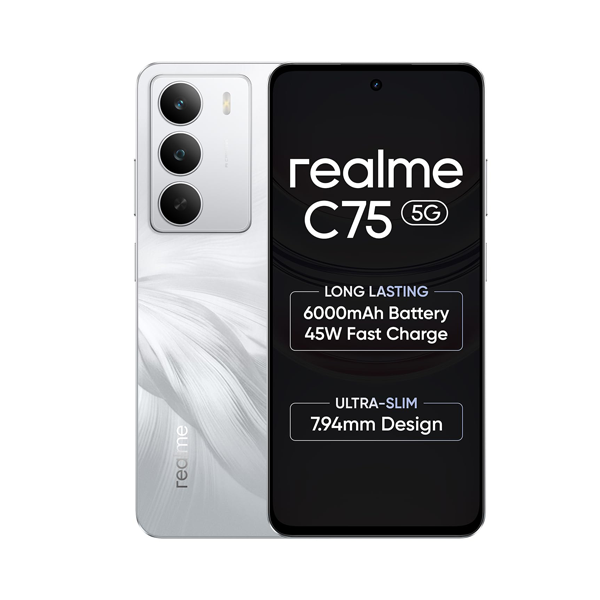 Buy Realme C75 5G 6GB 128GB Lily White Mobile Phone – Vasanth & Co