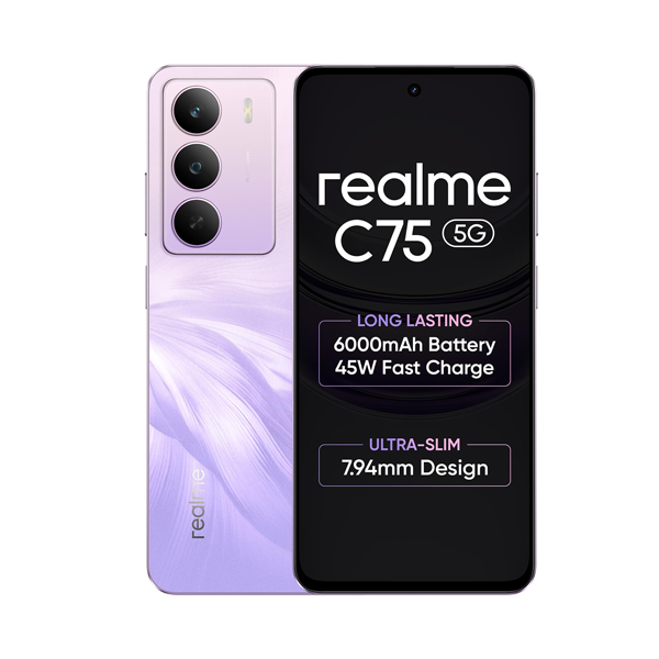 Buy Realme C75 5G 6GB 128GB Purple Blossom Mobile Phone – Vasanth & Co