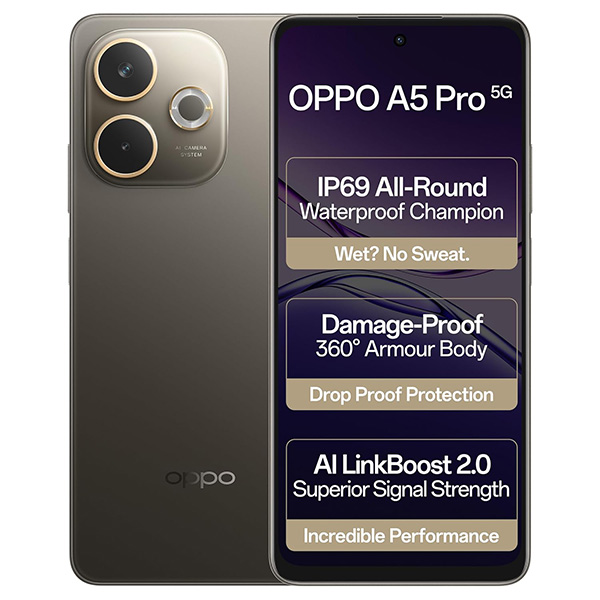 Buy Oppo A5 Pro 5G 8GB 256GB Mocha Brown Mobile Phone - Vasanth & Co