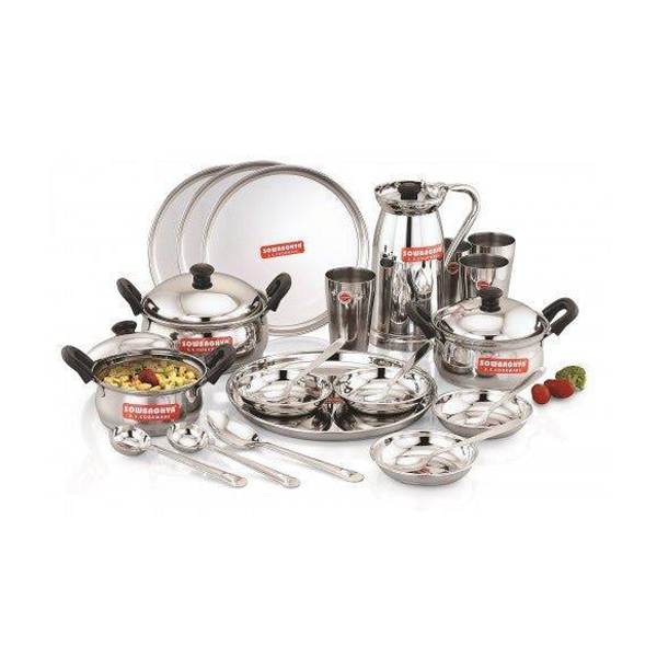 Buy Sowbaghya 26Pcs Dinner Set – Vasanth & Co