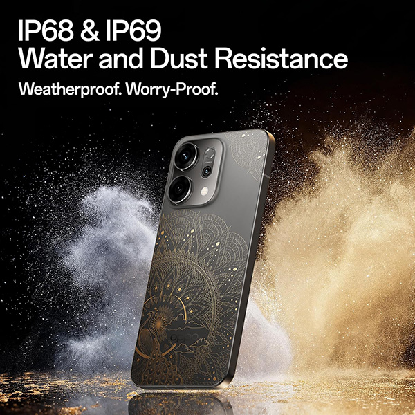 Buy Oppo Reno 14 5G 8GB 256GB Diwali Gold Mobile Phone - Vasanth & Co