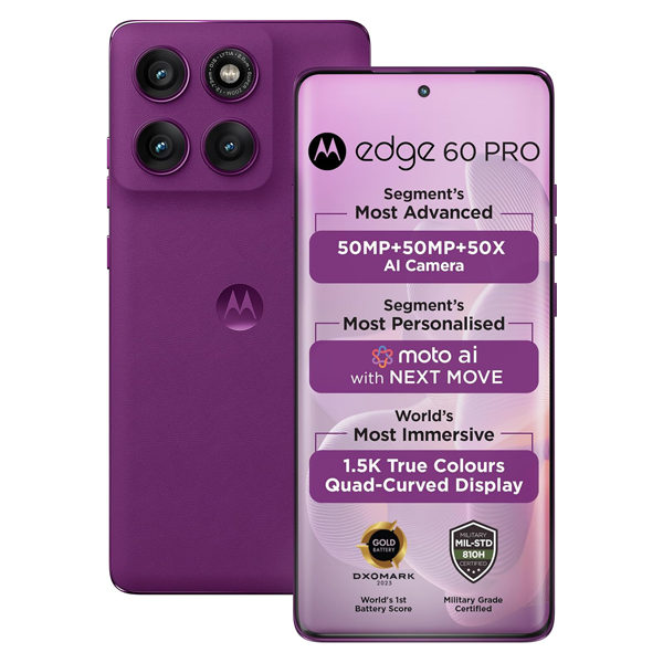Buy Motorola Edge 60 Pro 16GB 512GB Pantone Sparkling Grape Mobile Phone - Vasanth & Co