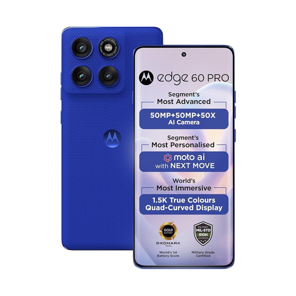 Buy Motorola Edge 60 Pro 16GB 512GB Dazzling Blue Mobile Phone - Vasanth & Co